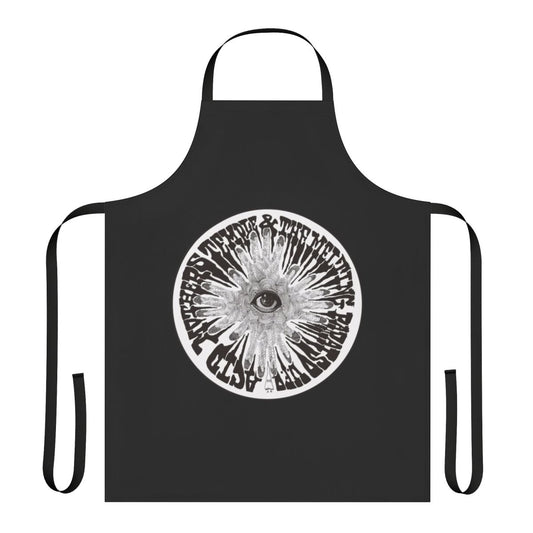 Apron featuring psychedelic rock-inspired design
