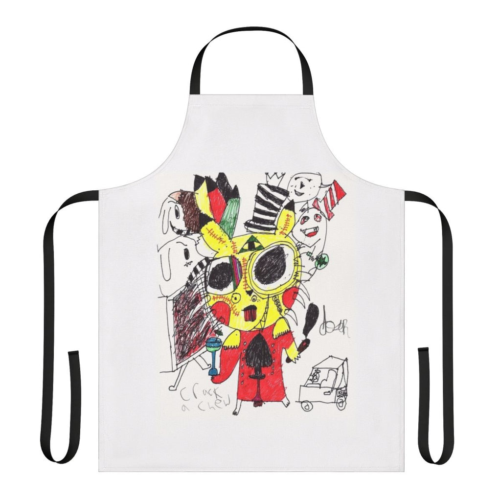 Psychedelic and surreal apron with vibrant, abstract, and unconventional design