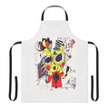 Psychedelic and surreal apron with vibrant, abstract, and unconventional design