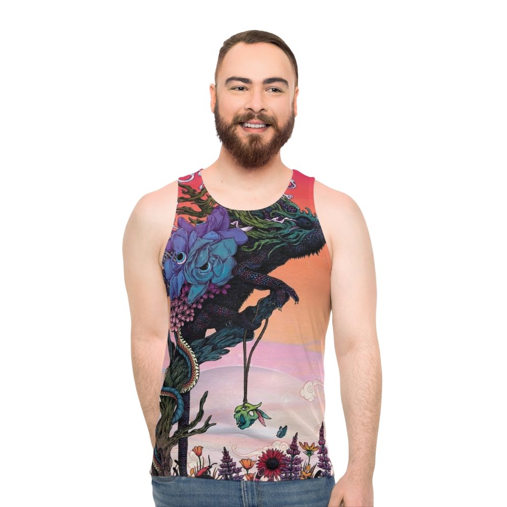 Psychedelic surreal trippy unisex tank top