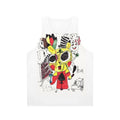 Psychedelic unisex tank top featuring abstract art design