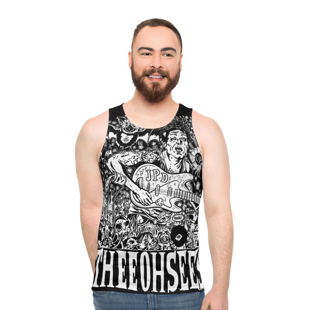 Psychedelic Unisex Tank Top with Thee Oh Sees Music Merch