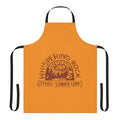 Psychonauts-themed apron with retro gaming and summer camp design