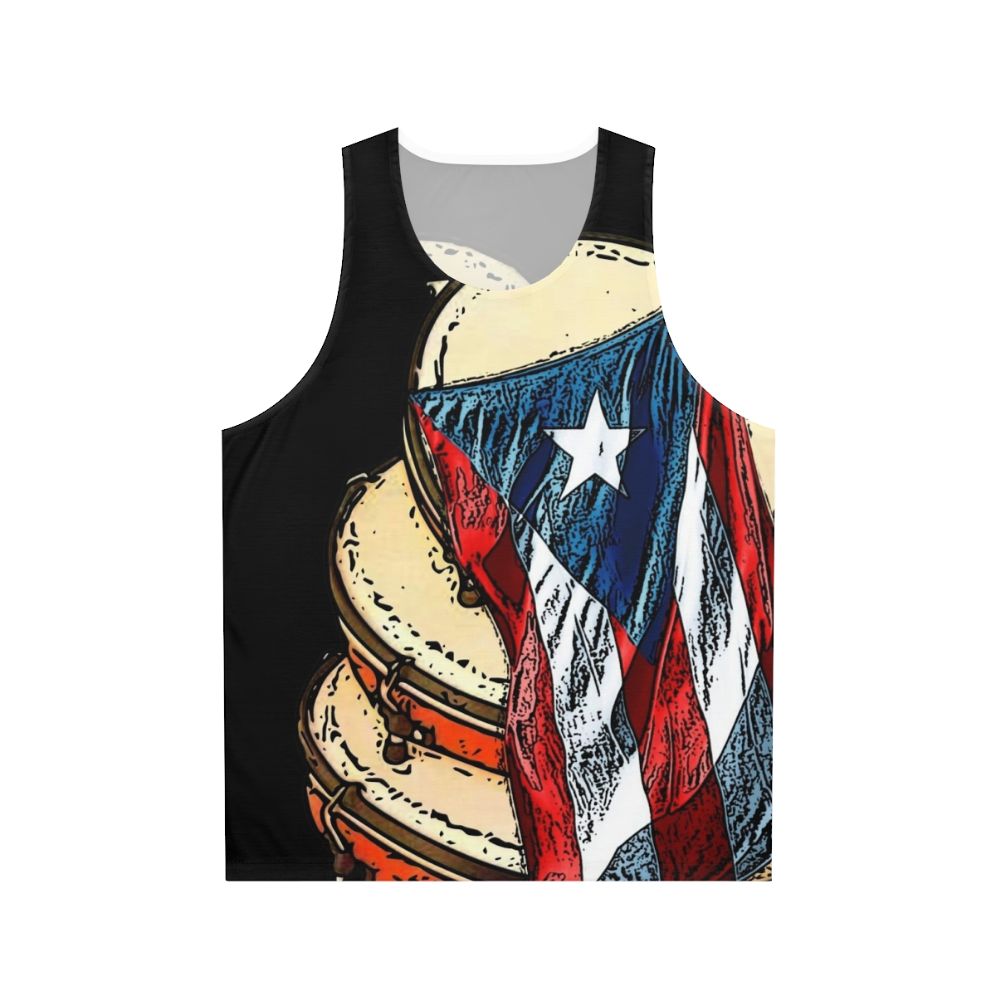 Puerto Rican Pleneras and Flag Unisex Tank Top