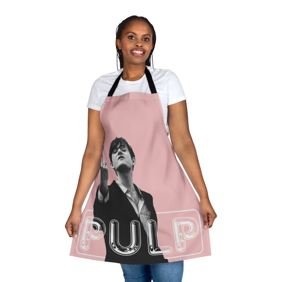 Apron featuring the Pulp band logo and design