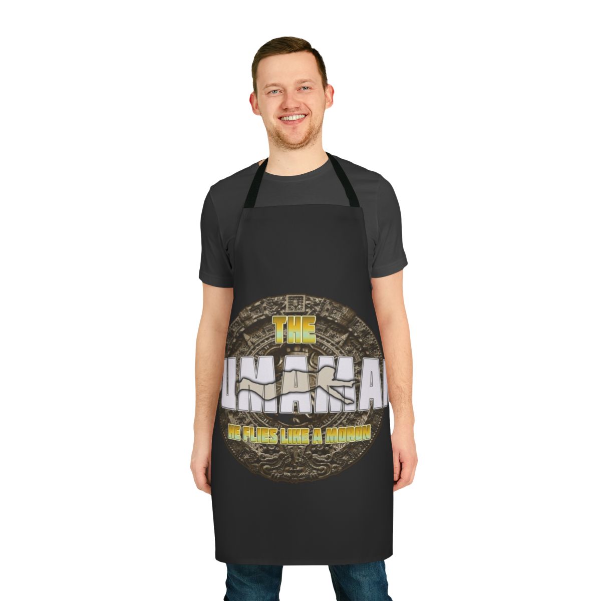 Pumaman movie inspired graphic printed on a high-quality apron