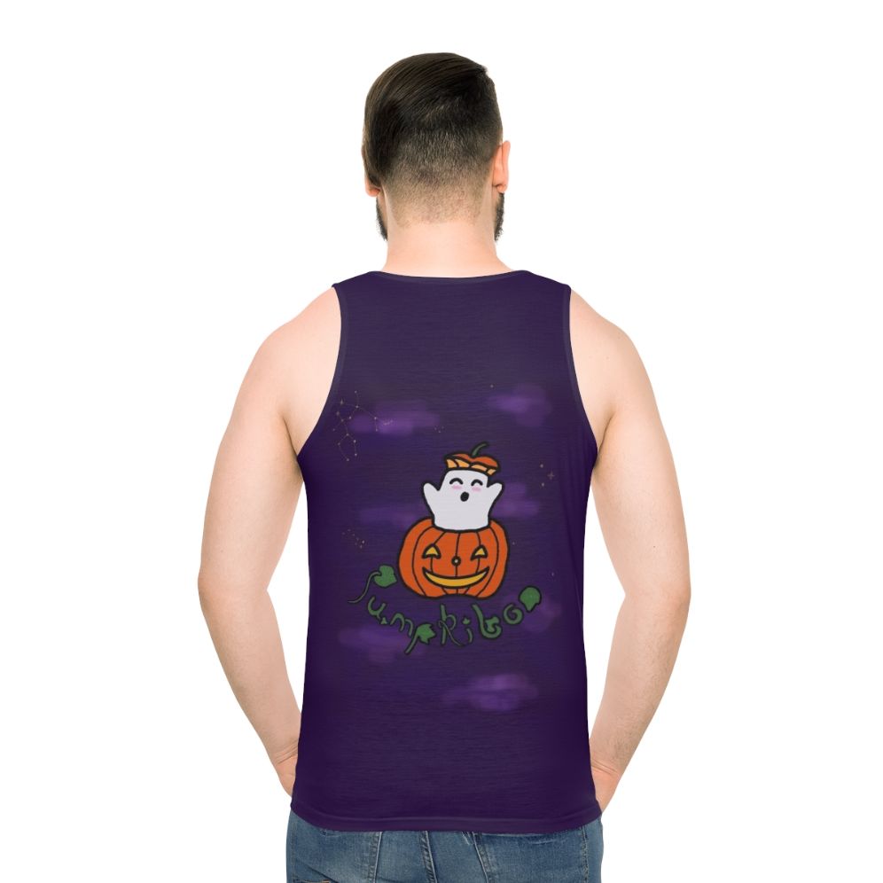 Pumpkin and ghost unisex tank top