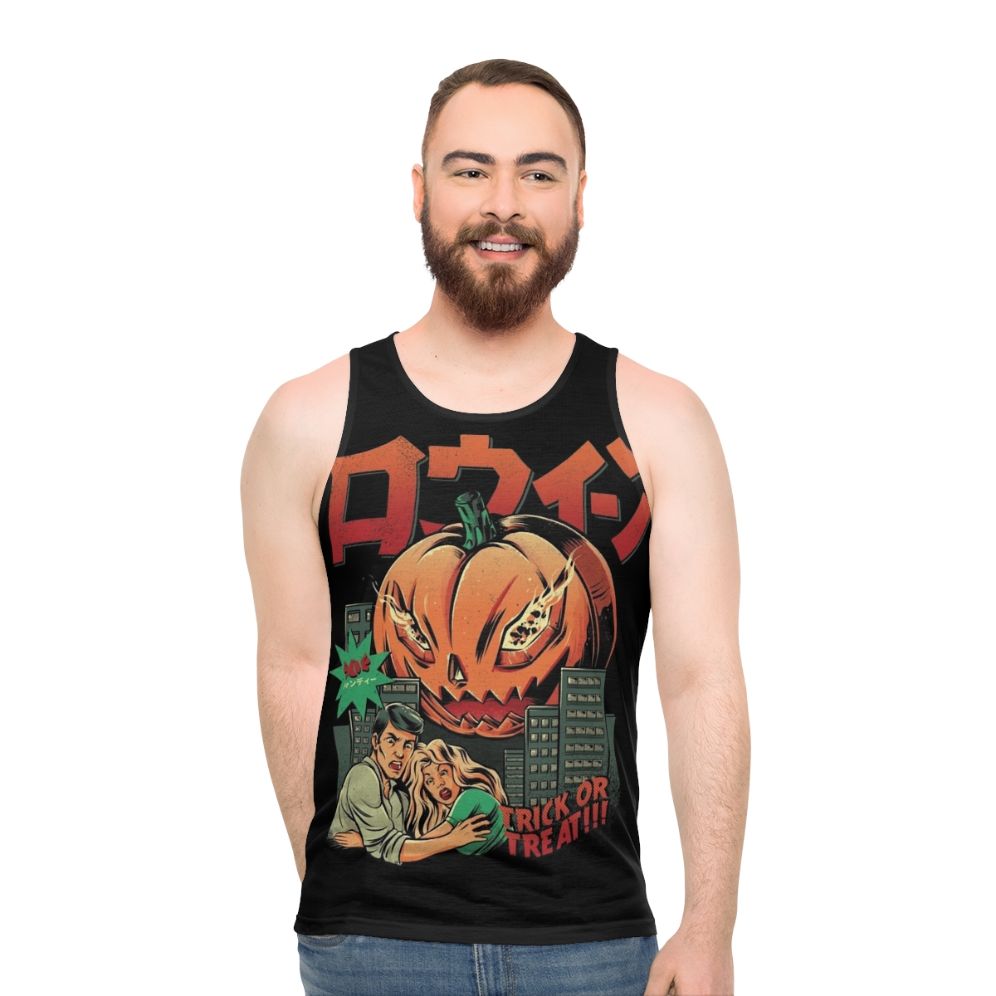 Pumpkinzilla Retro Unisex Tank Top