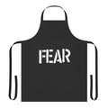 Punk band fear apron with bold graphic design