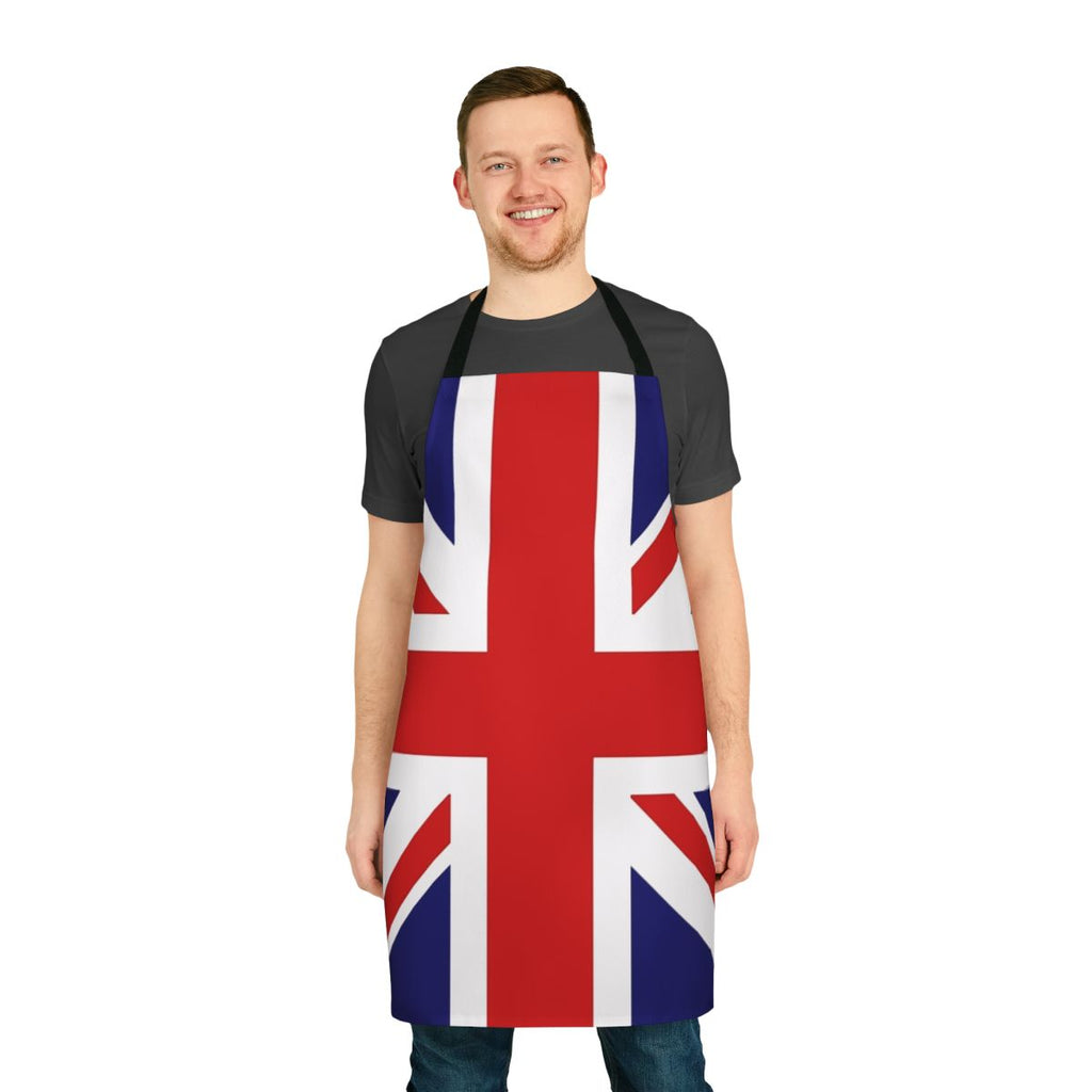 Punk cosplay apron featuring the Union Jack flag design