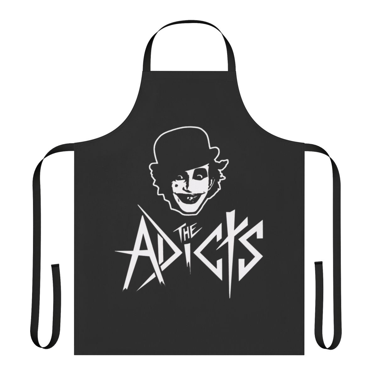 Punk-inspired apron featuring the Adicts band logo