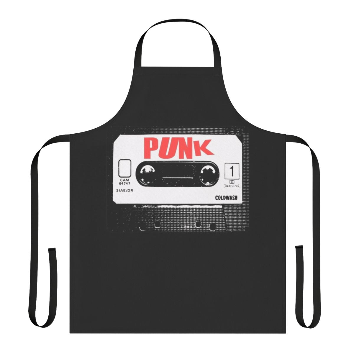 Punk-inspired apron with Sex Pistols-style design
