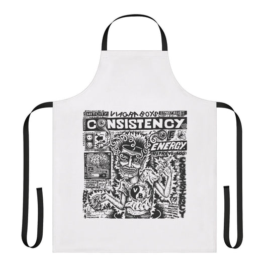 Apron featuring the Viagra Boys band logo and other punk-inspired designs
