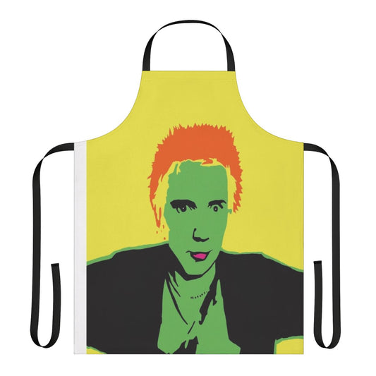 Apron featuring a stylized image of punk icon Johnny Rotten