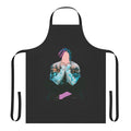 Yungblud-themed black and pink apron with punk and alternative music imagery