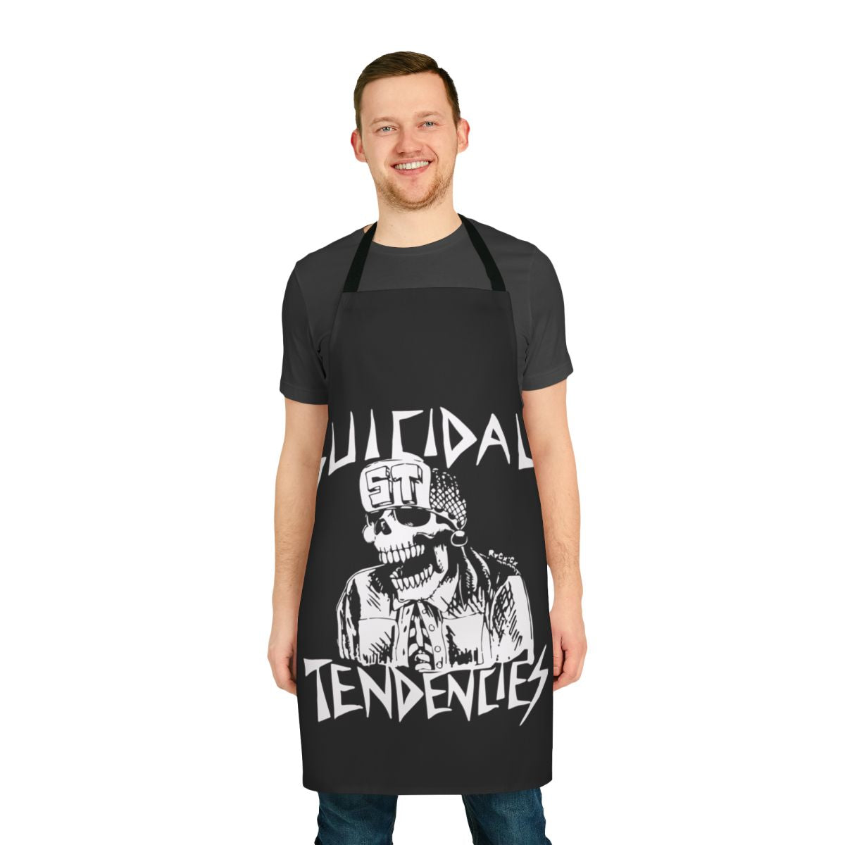 Suicidal Tendencies inspired punk metal apron featuring the band's iconic logo and design