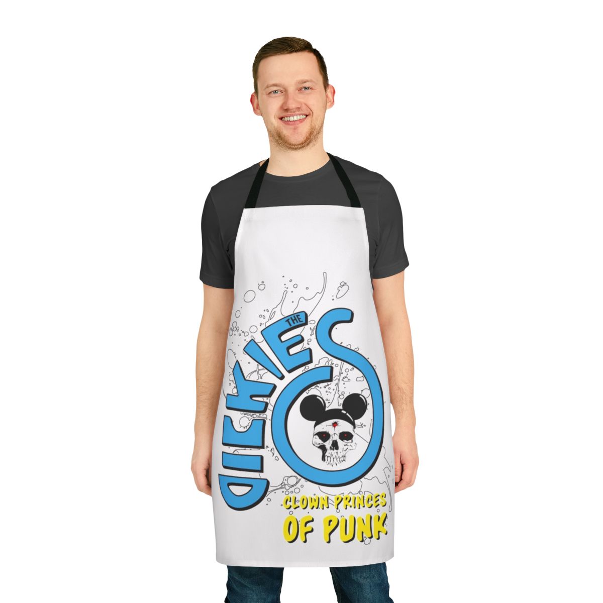 Punk rock apron featuring The Dickies' Clown Princes of Punk design