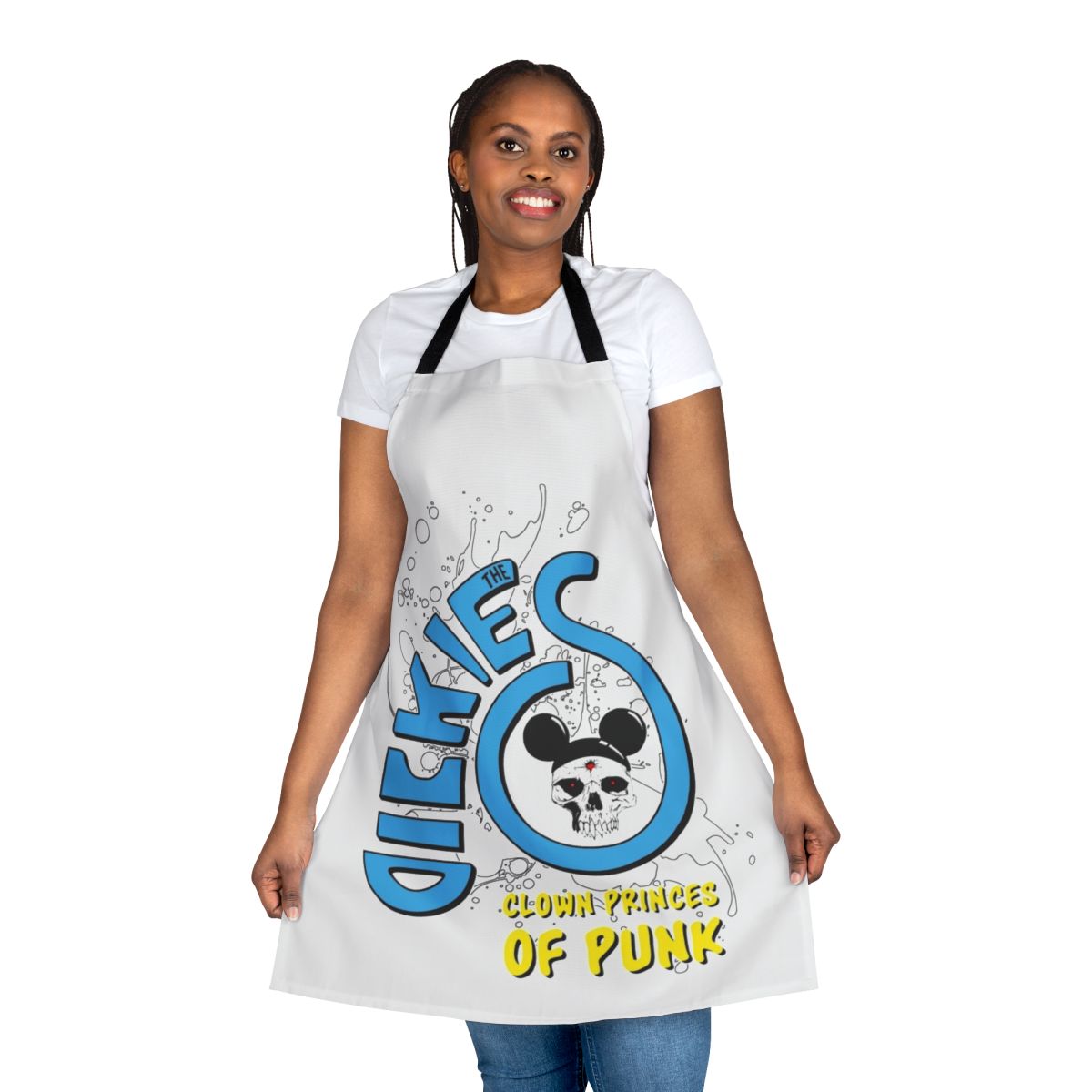 Punk rock apron featuring The Dickies' Clown Princes of Punk design