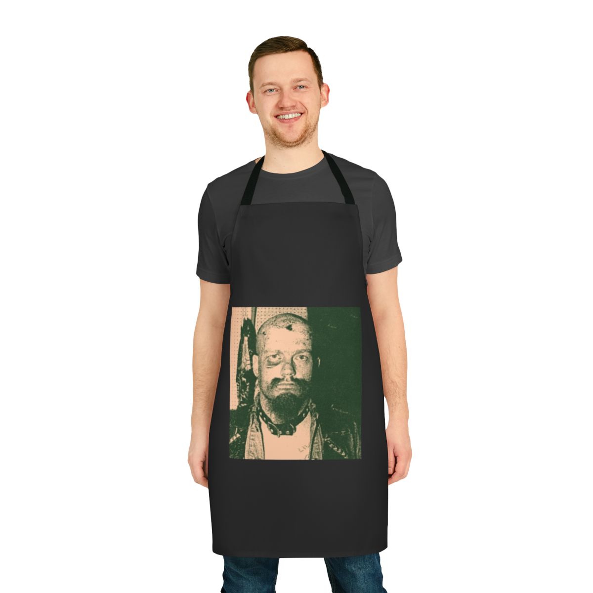 Gg Allin inspired punk rock apron with graphic design