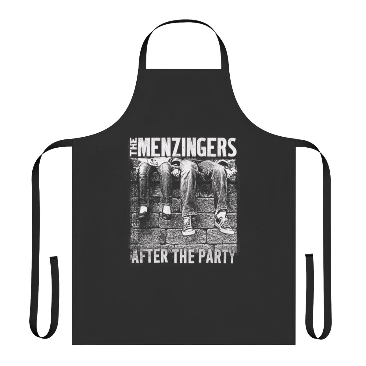 Punk rock apron featuring a stylized design inspired by the music of The Menzingers band