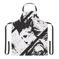 Artistic apron featuring a black and white portrait sketch of punk rock singer Brody Dalle.