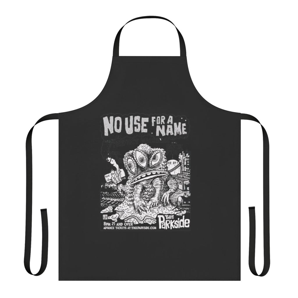 Punk rock band inspired apron featuring the logo and name of the band No Use For A Name