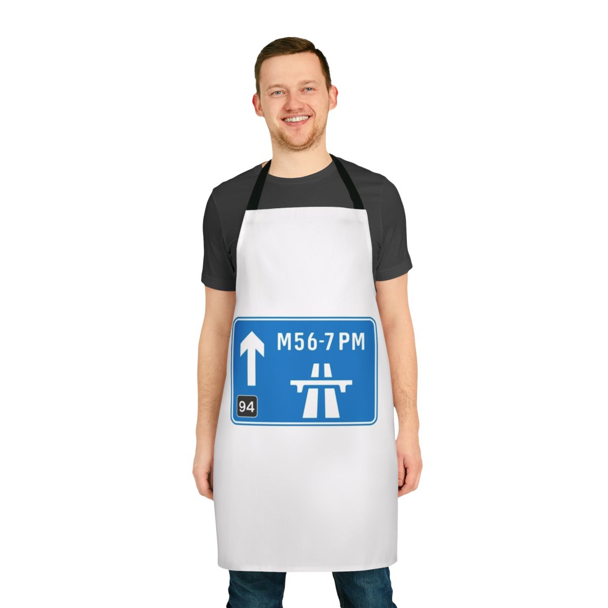 Apron featuring The Fall band logo and punk rock imagery