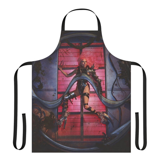 Punk rock-style apron with Chromatica-inspired design
