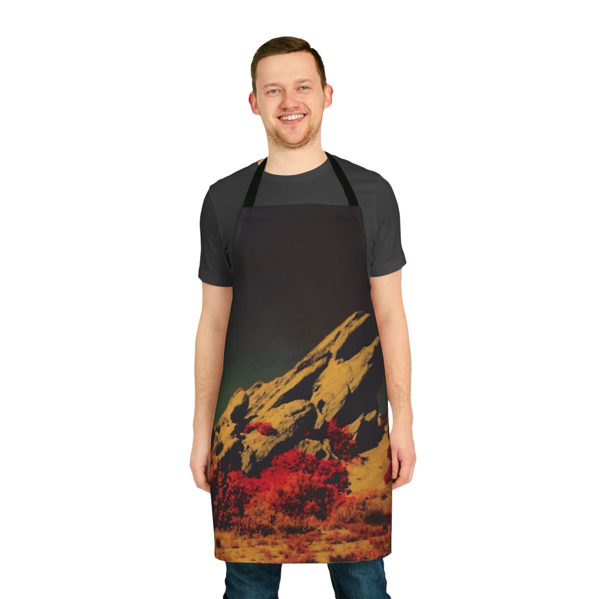 Punk rock style apron featuring the Dark Continent album cover design
