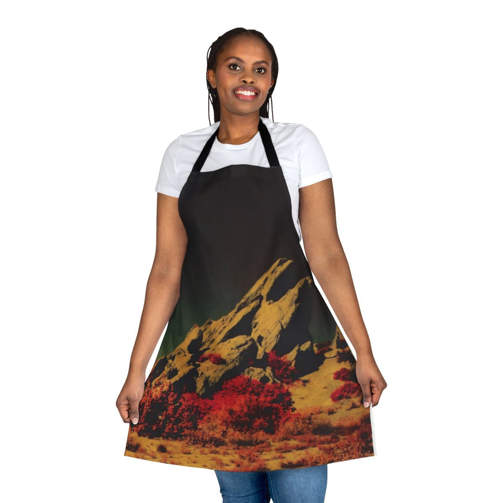 Punk rock style apron featuring the Dark Continent album cover design