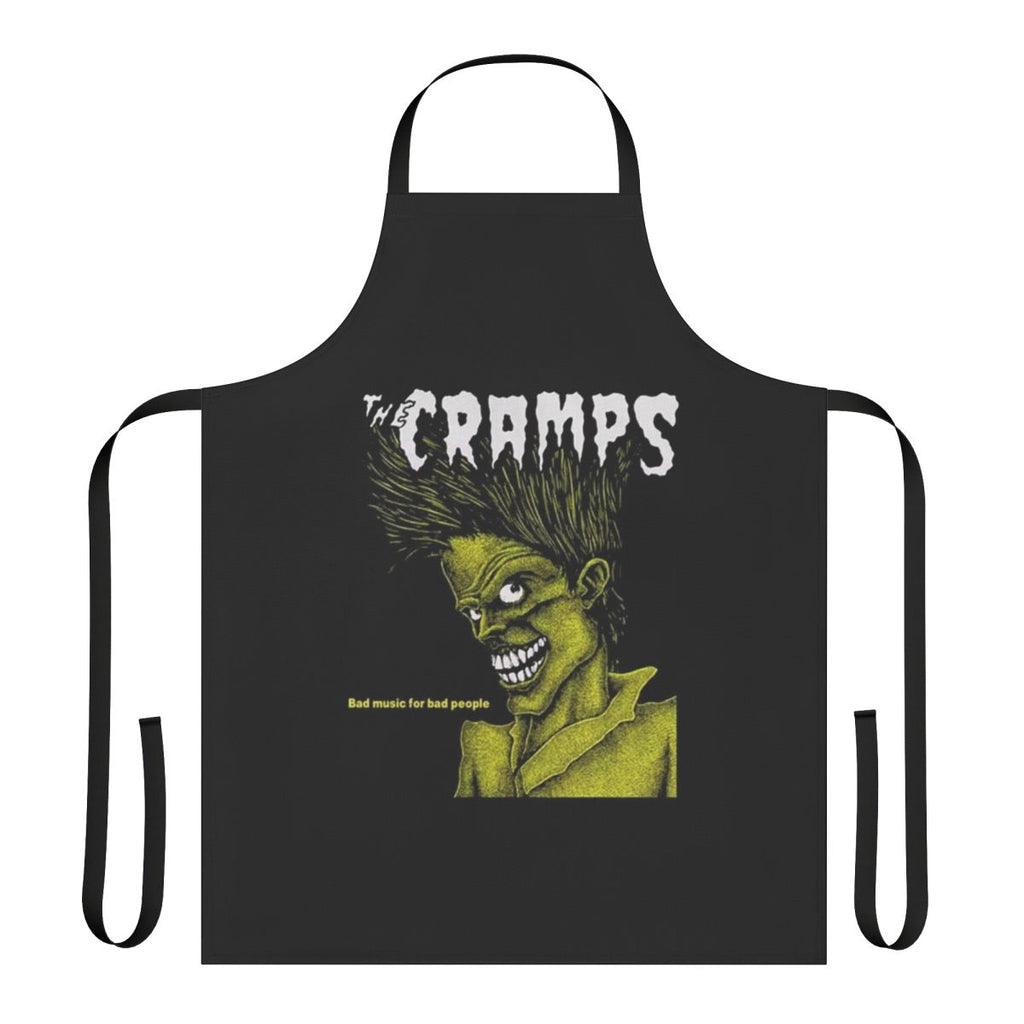 Punk rock style apron featuring the phrase "Bad People"
