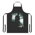 Punk rock inspired apron with band logo design