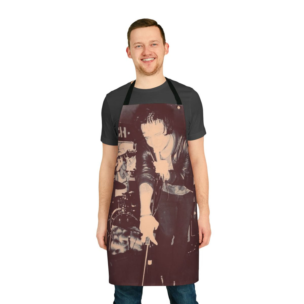 Punk rock-themed apron featuring the Skallywags band logo