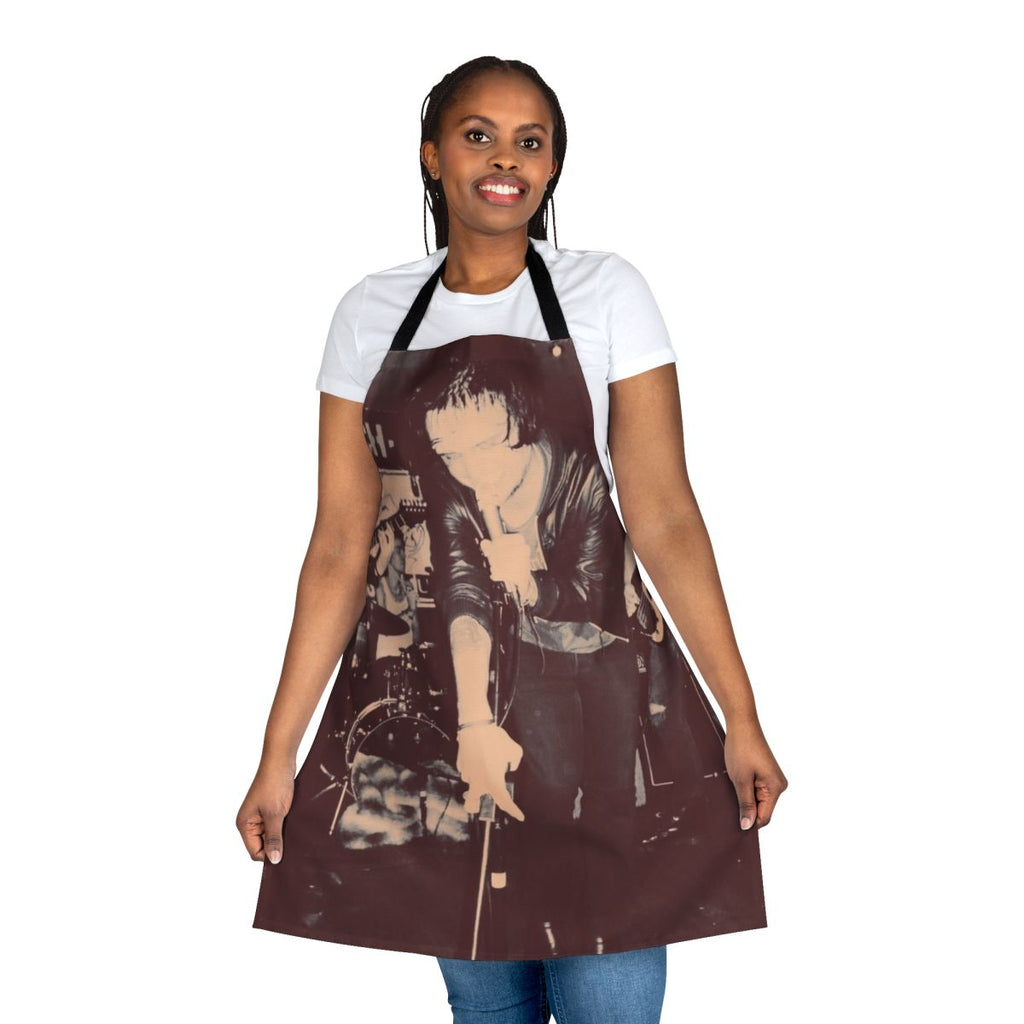 Punk rock-themed apron featuring the Skallywags band logo
