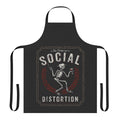 Punk rock-inspired apron featuring the Social Distortion band logo