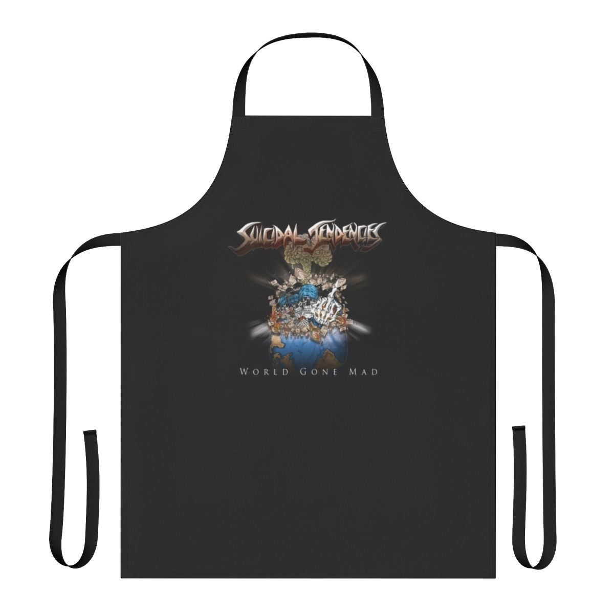 Punk rock inspired apron featuring the Suicidal Tendencies logo