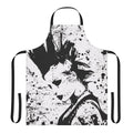 Artistic black and white apron featuring a sketch-style portrait of punk rock musician Brody Dalle.