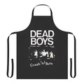 Black apron with Dead Boys punk band logo and designs