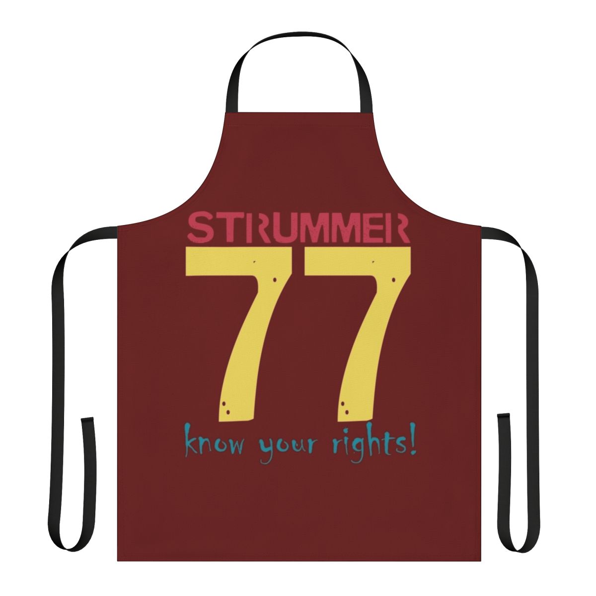 Strummer 77 Apron featuring a design inspired by Joe Strummer and The Clash