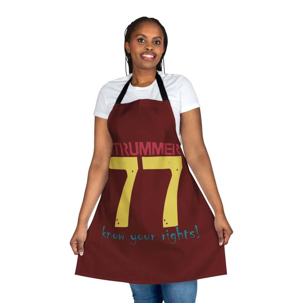 Strummer 77 Apron featuring a design inspired by Joe Strummer and The Clash