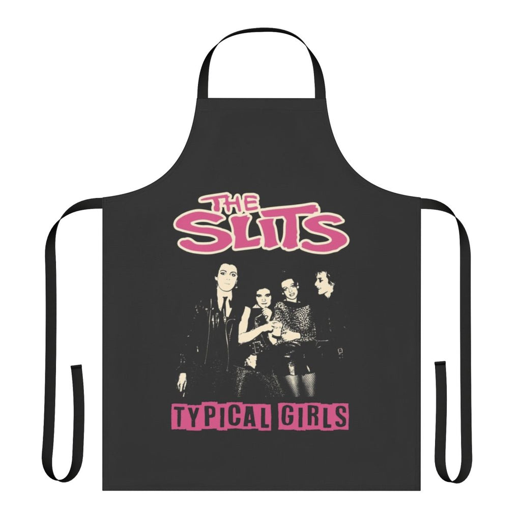 Punk rock inspired apron featuring The Slits' iconic "Typical Girls" design