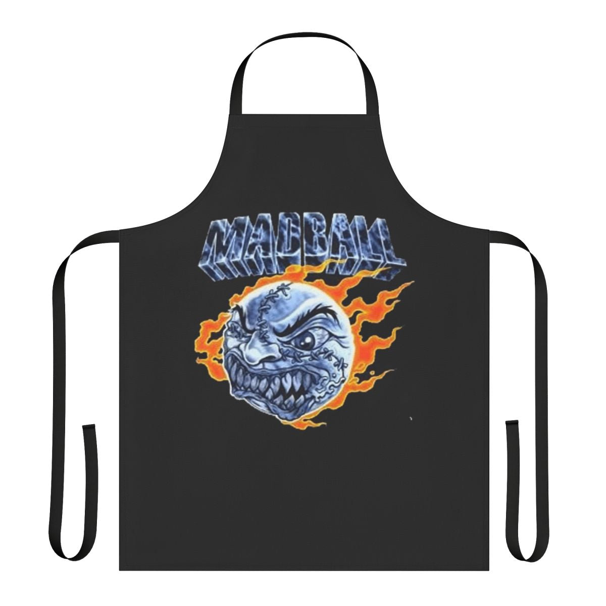 Mad Ball inspired punk rock apron with bold graphic design
