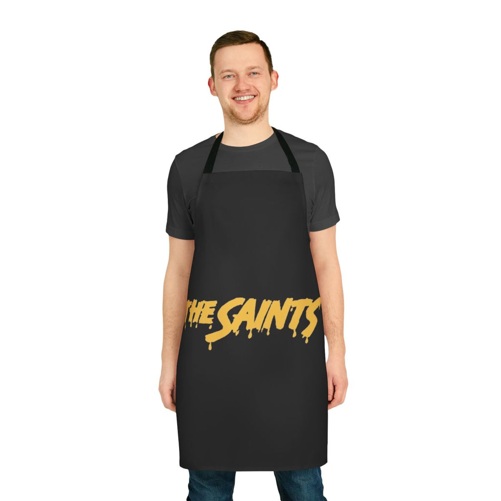 Punk rock themed apron featuring the Saints band logo
