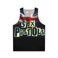 Punk rock unisex tank top with Pistols logo