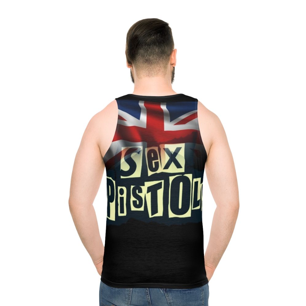 Punk rock unisex tank top with Pistols logo