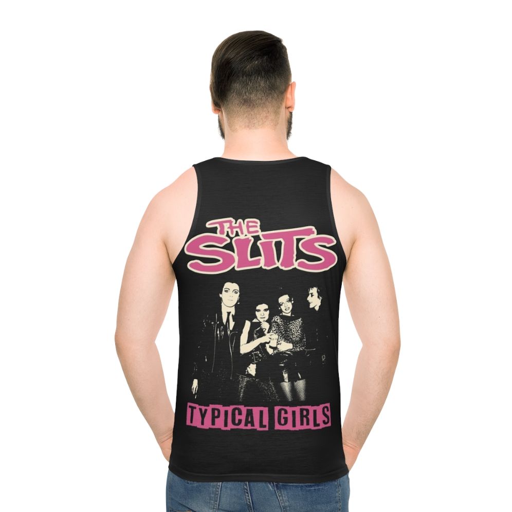 Punk rock unisex tank top featuring The Slits logo