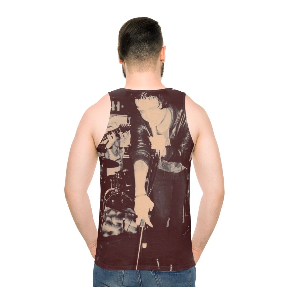Punk rock unisex tank top with The Skallywags logo