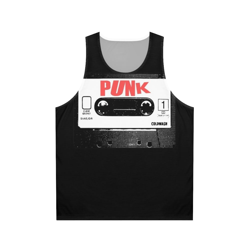 Punk unisex tank top with British punk music inspired design