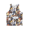 Pupper Party Unisex Dog Tank Top with Cute Dog and Animal Pattern