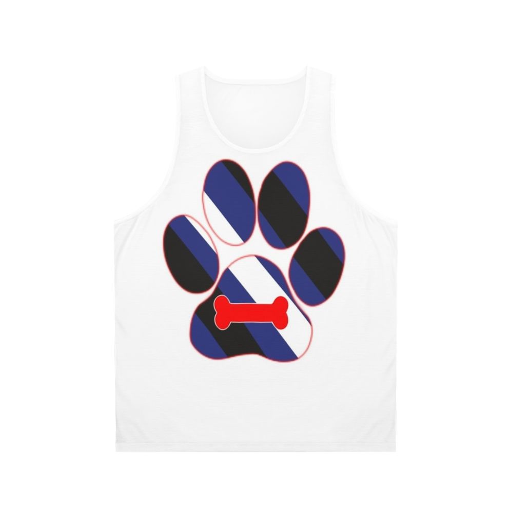 Puppy play paw print unisex pride tank top